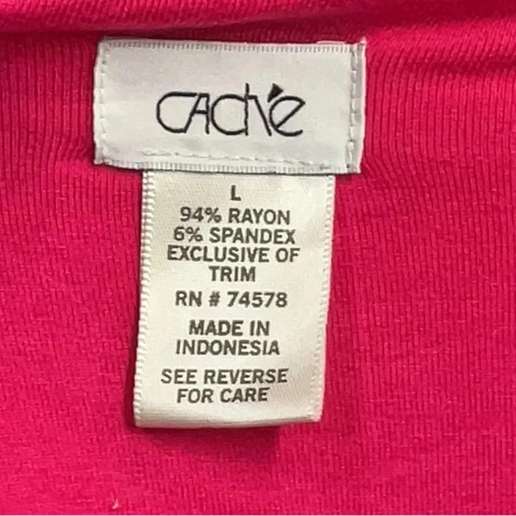 Vintage Cache Retro 2000’s Y2K Barbie Fuchsia Pink High Low Dress Size Large L - Picture 5 of 6